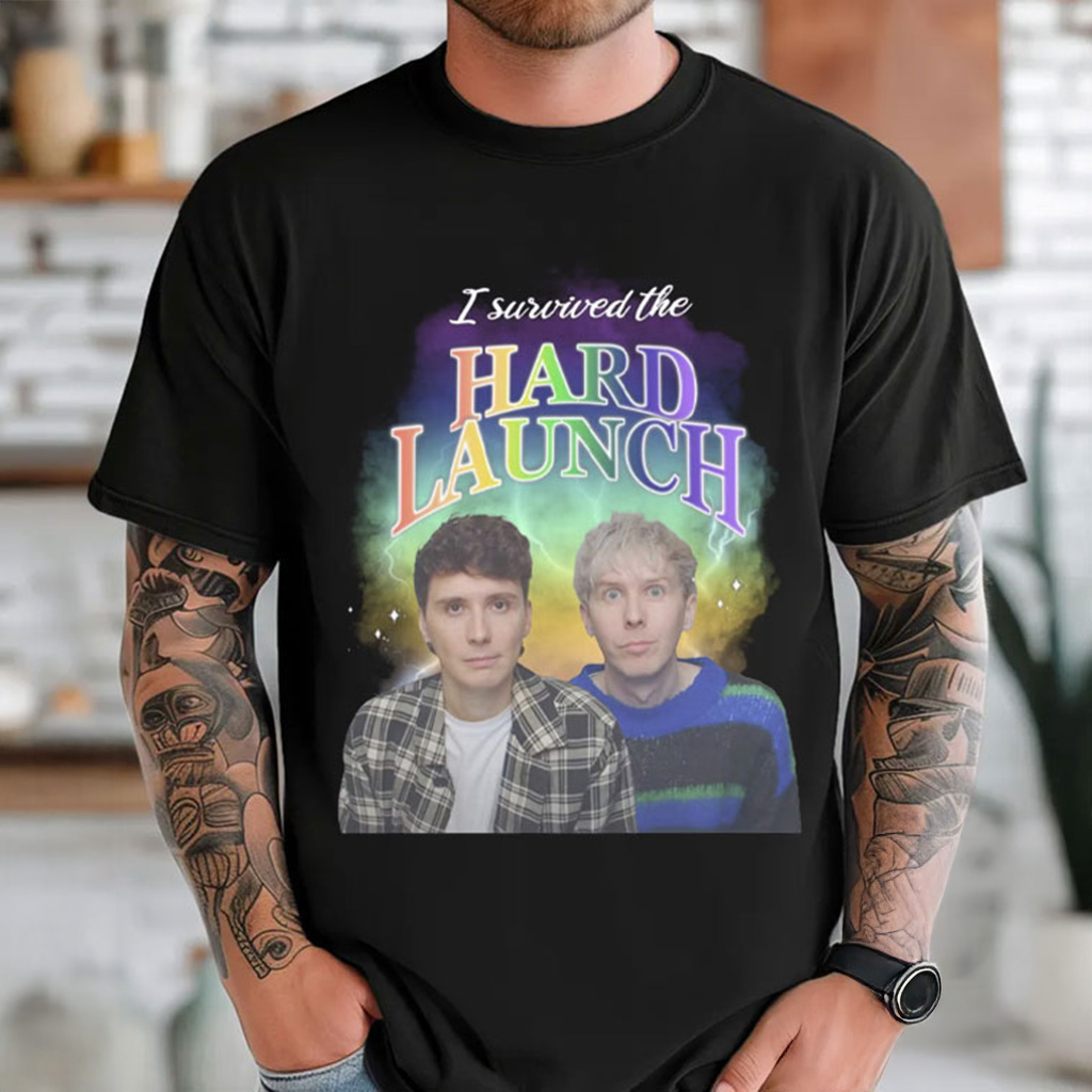 Dan And Phil Phan I Survived The Hard Launch T-Shirt Christmas Gift Ideas For Son