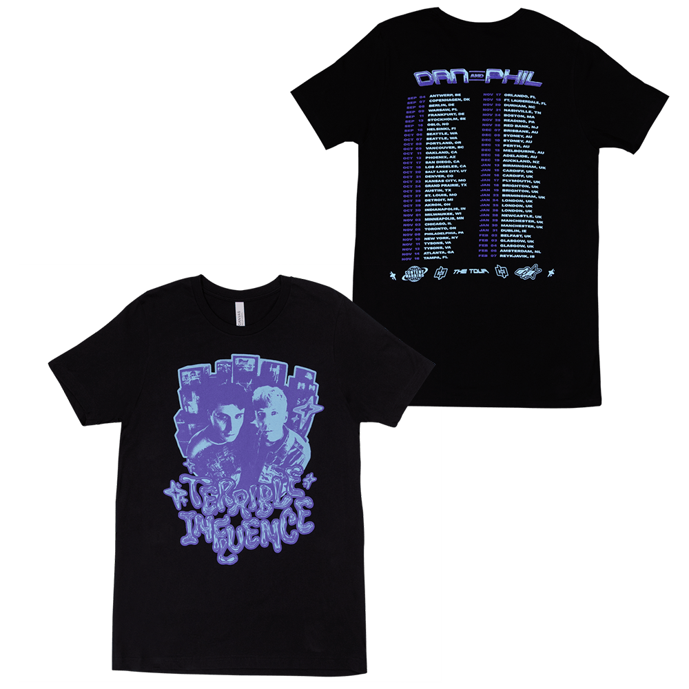 Dan And Phil Terrible Influence Tour Merch Dan And Phil Merch Tour Shirt Gifts For Fans Dan And Phil Terrible Influence Tour Merch Dan And Phil Merch Tour Shirt Gifts For Fans