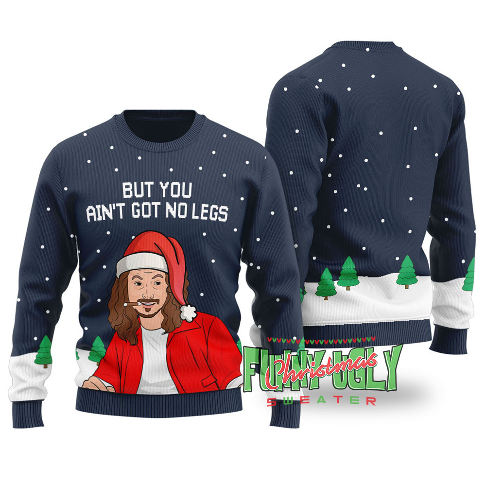 Dan Forrest Gump Funny Christmas Sweater Navy Stylish Winter Sweatshirt for Everyday Wear
