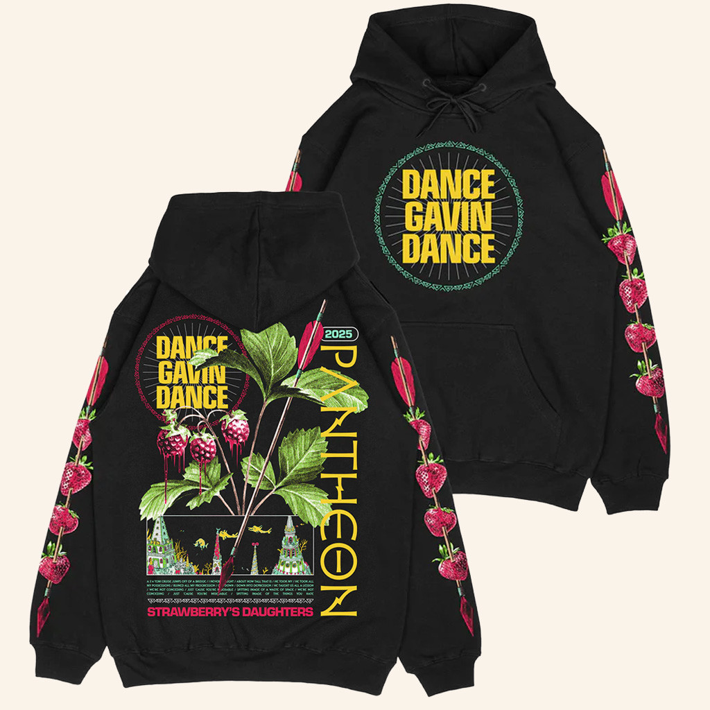 Dance Gavin Dance Merch Strawberry's Daughters Black Hoodie Presents For Rock Lovers