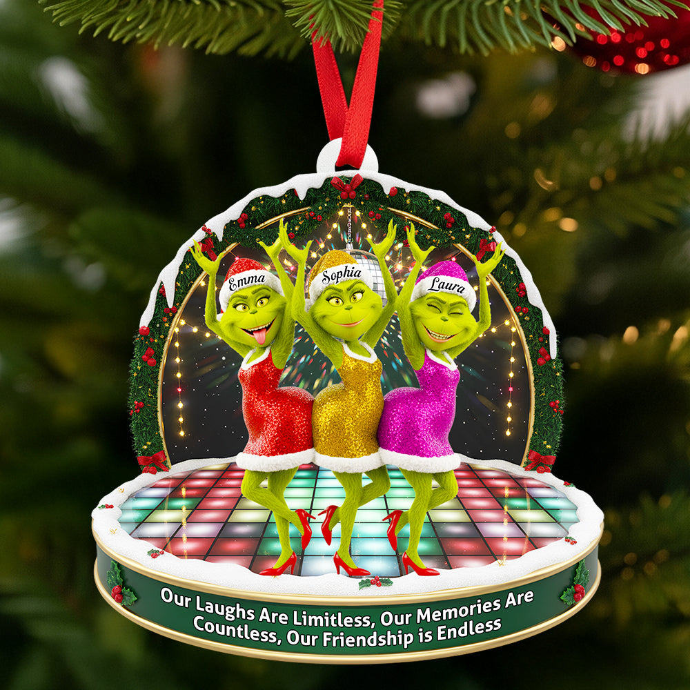 Dancing Besties Christmas Ornament - Personalized Gifts For Friends - Cute Christmas Tree Gift Idea
