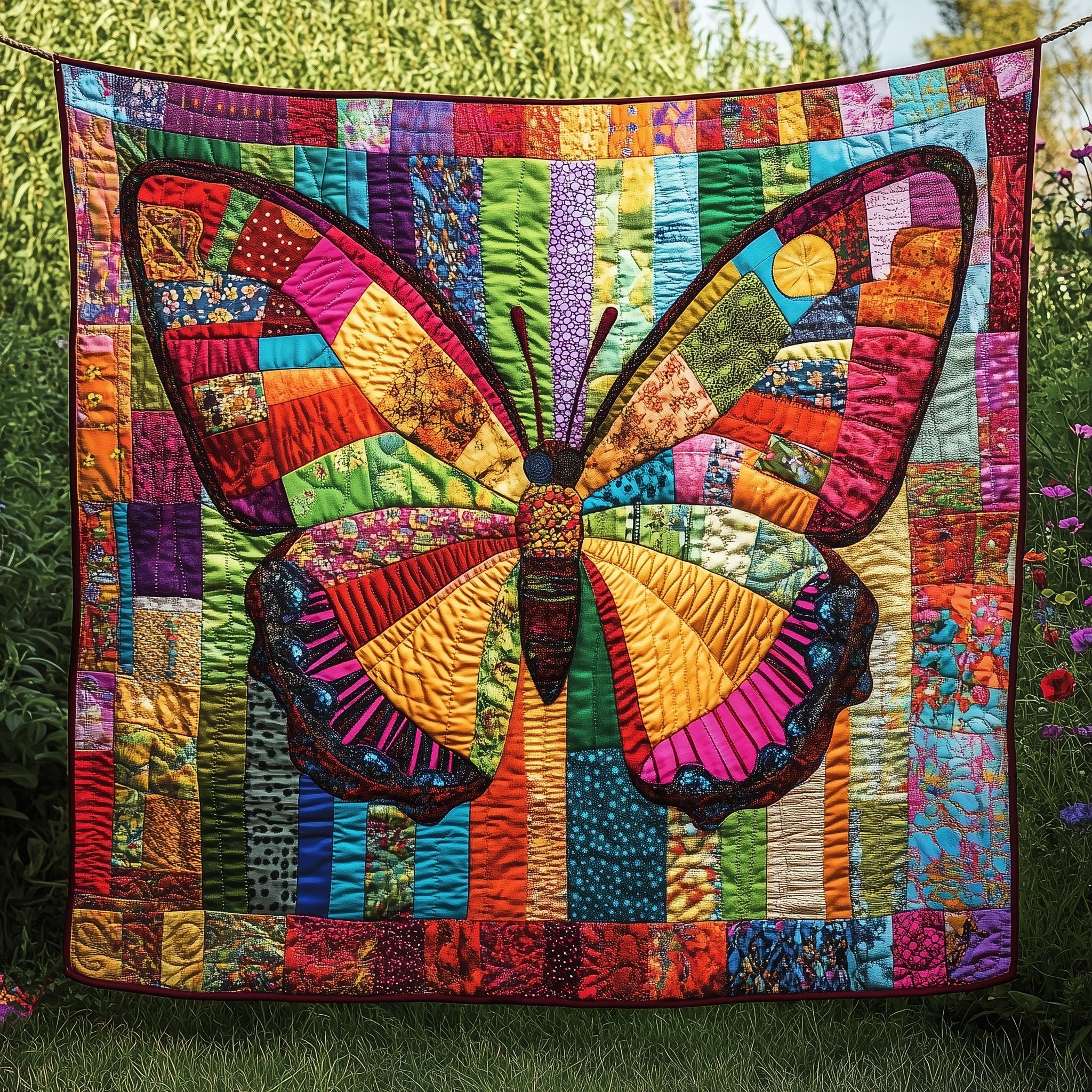 Dancing Butterflies Quilted Blanket Cute Cozy BlanketButterfly Gifts For Girl
