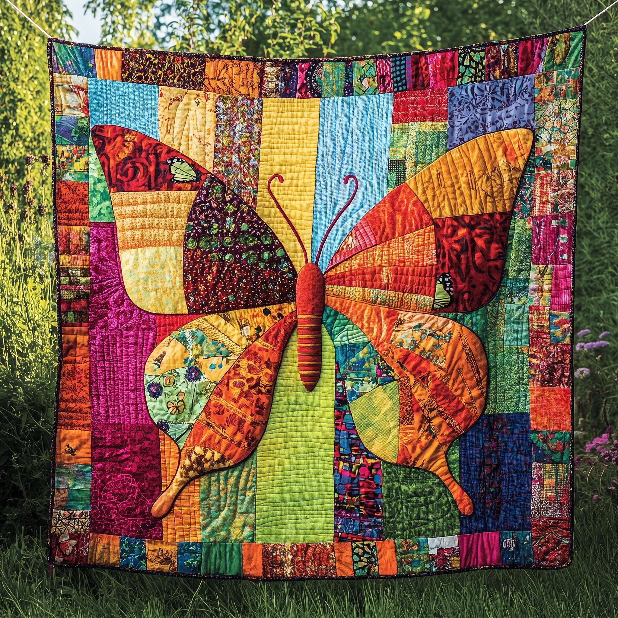 Dancing Butterflies Quilted Blanket Cute Cozy BlanketNovelty Butterfly Gifts Xmas Holiday