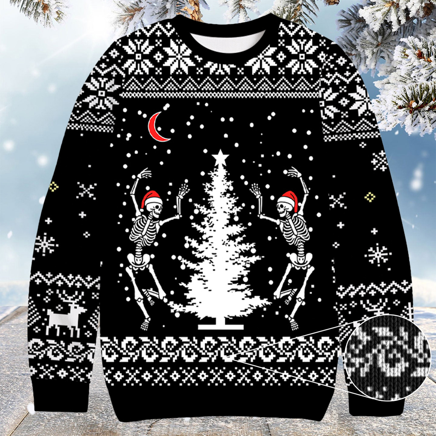 Dancing Skeleton Christmas Ugly Sweater Christmas Gifts For Couples