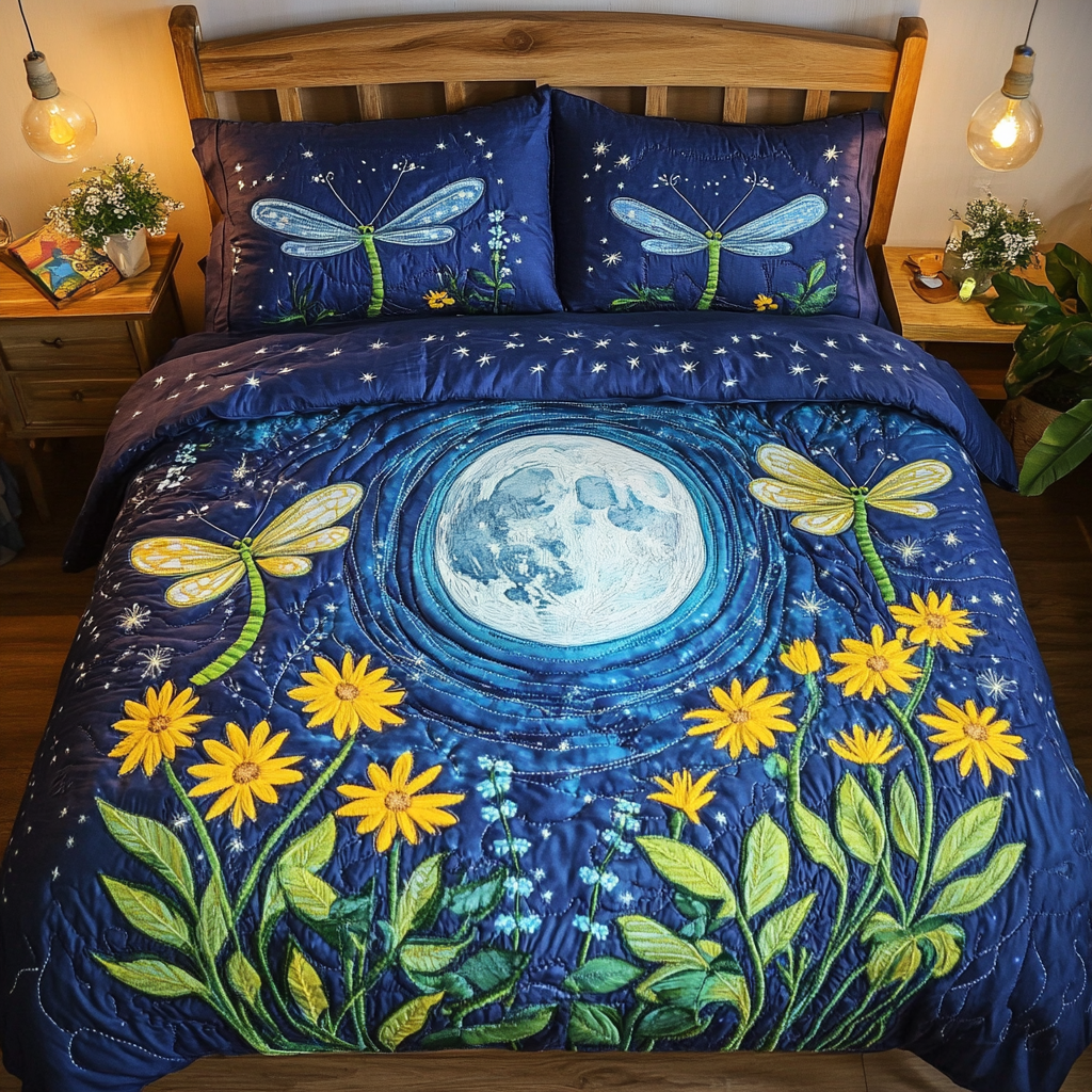 Dancing Skies Quilted Bedding Set Best Comforter Sets Dragonfly Gifts For Mom