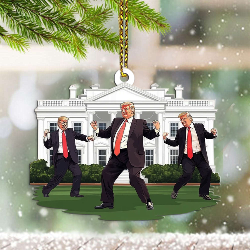 Dancing Trump Ornament Funny Donald Trump Victory Merchandise MAGA Gifts