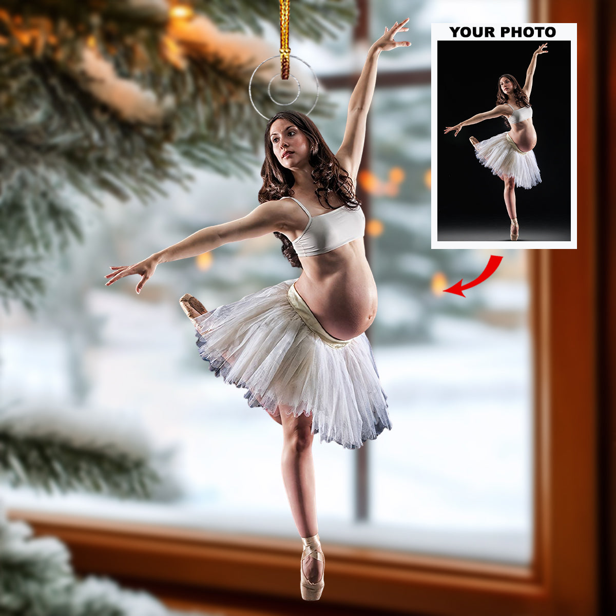 Dancing With Life Personalized Photo Mica Ornament Christmas Gift For Sport Lovers Bal