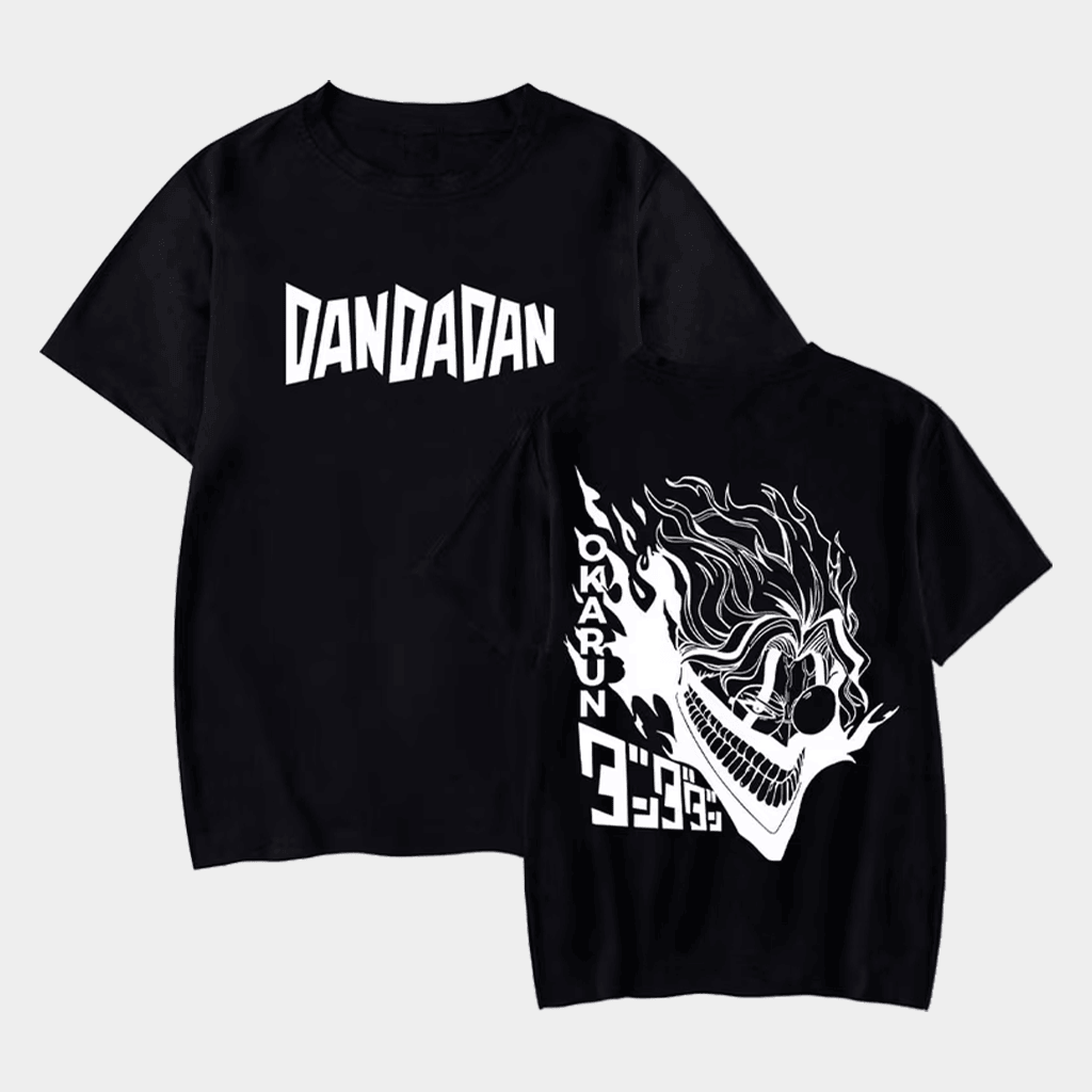 Dandadan Merch Anime Okarun T-Shirt Black Dan Da Dan Shirt Birthday Present For Son