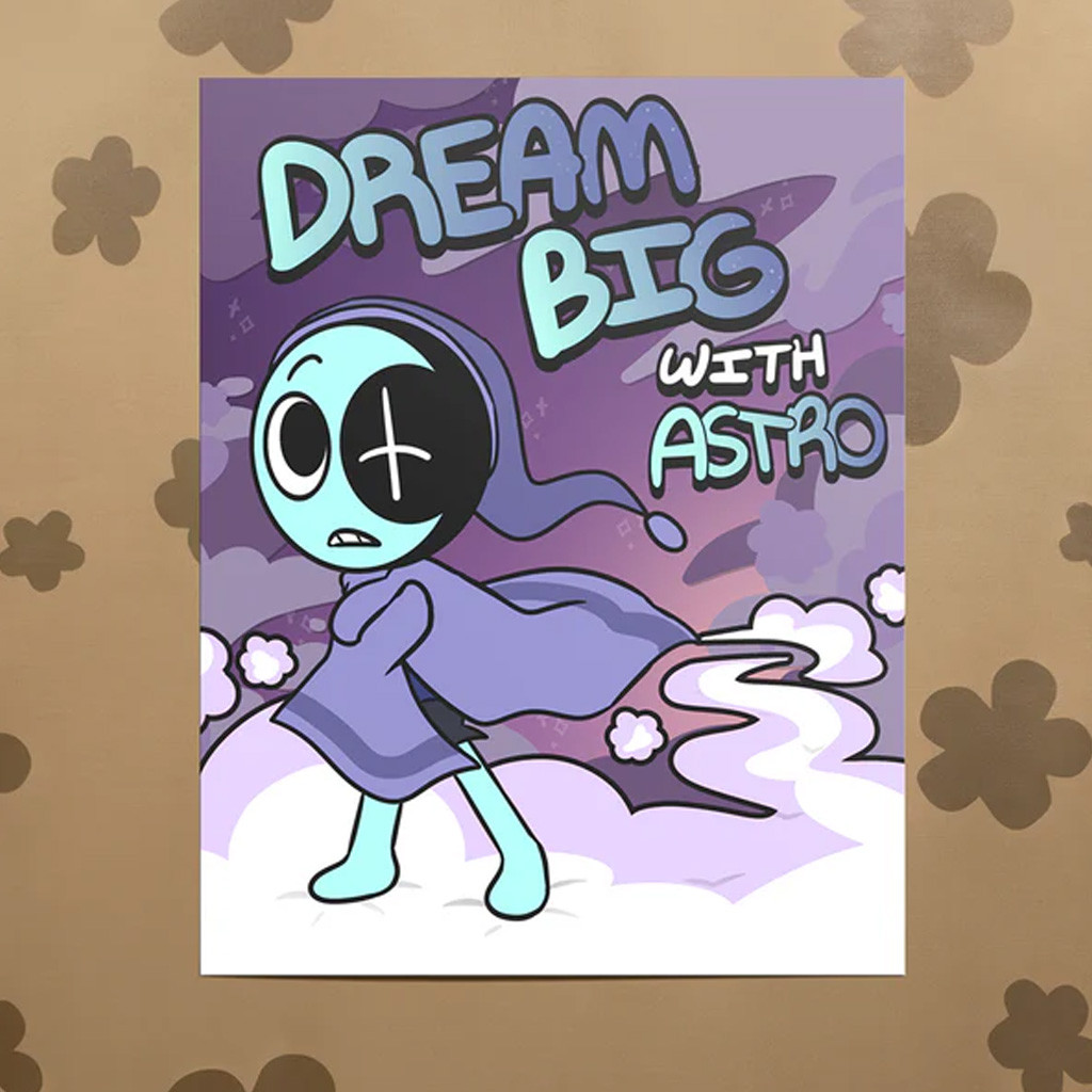 Dandy's World Merch Dream Big With Astro Poster Wall Art For Living Room