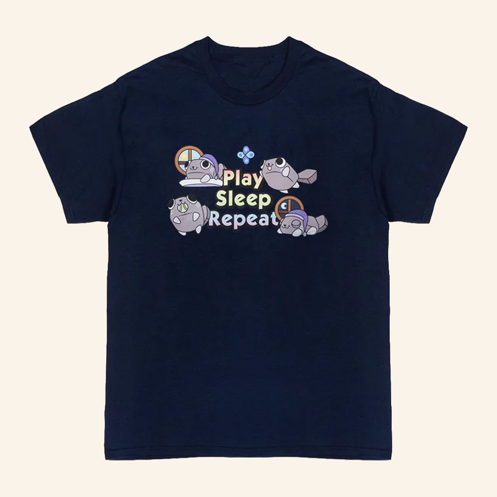 Dandy's World Merch Pebble Play Sleep Repeat T-Shirt Gift Ideas For Friends Dandy's World Merch Pebble Play Sleep Repeat T-Shirt Gift Ideas For Friends