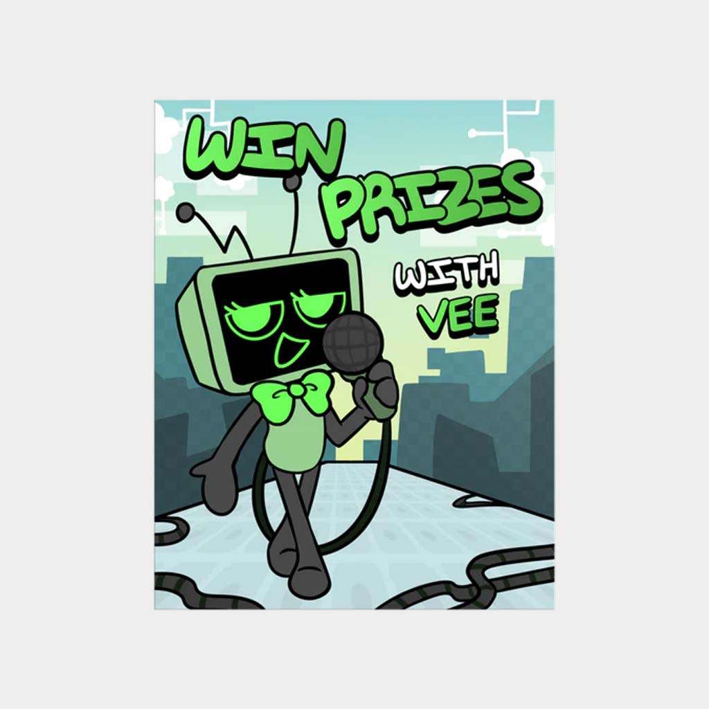 Dandy's World Merch Win Prizes With Vee Poster Wall Art For Bedroom Decor