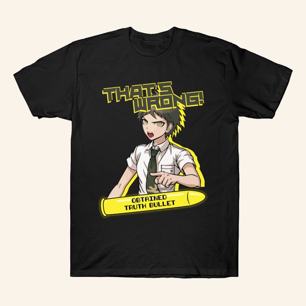 Danganronpa Merch Hajime Hinata That's Wrong T-Shirt Gifts For Video Game Lovers Danganronpa Merch Hajime Hinata That's Wrong T-Shirt Gifts For Video Game Lovers