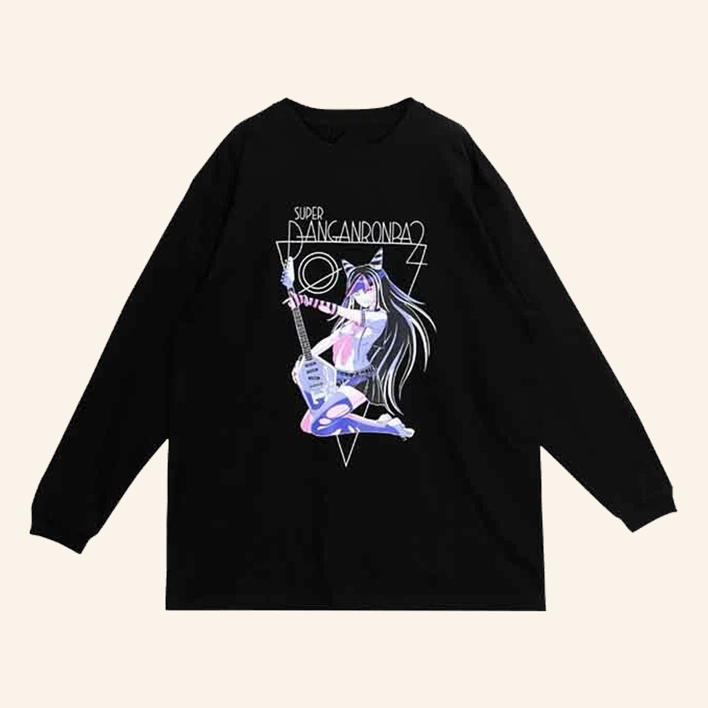 Danganronpa Merch Listen Flavor X Danganronpa Ibuki Mioda's Rock Star Long-Sleeve Shirt Gifts-1