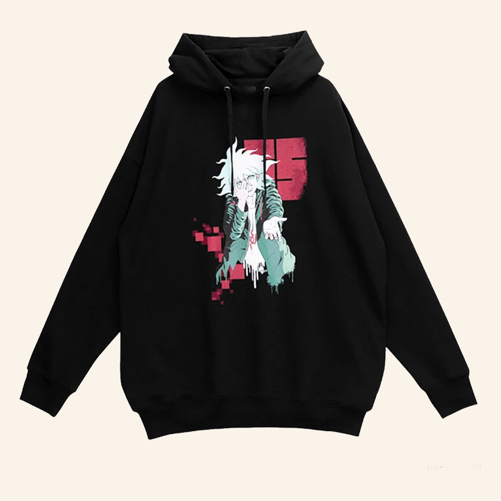 Danganronpa Merch Listen Flavor X Danganronpa Nagito Komaeda's Madness Hoodie Gifts For Sister Danganronpa Merch Listen Flavor X Danganronpa Nagito Komaeda's Madness Hoodie Gifts For Sister