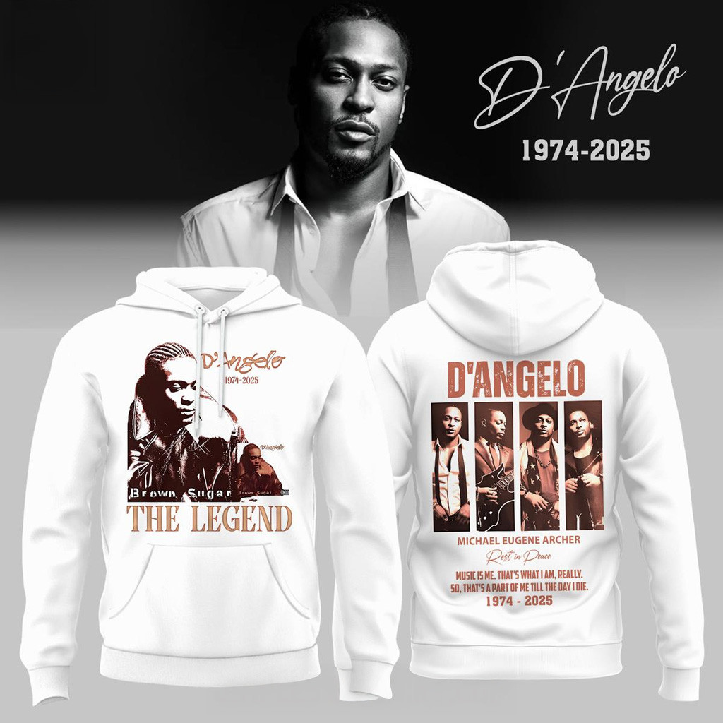 D'Angelo Legendary RIO 2025 White Hoodie Fan Merch Good Gift For Husband D'Angelo Legendary RIO 2025 White Hoodie Fan Merch Good Gift For Husband