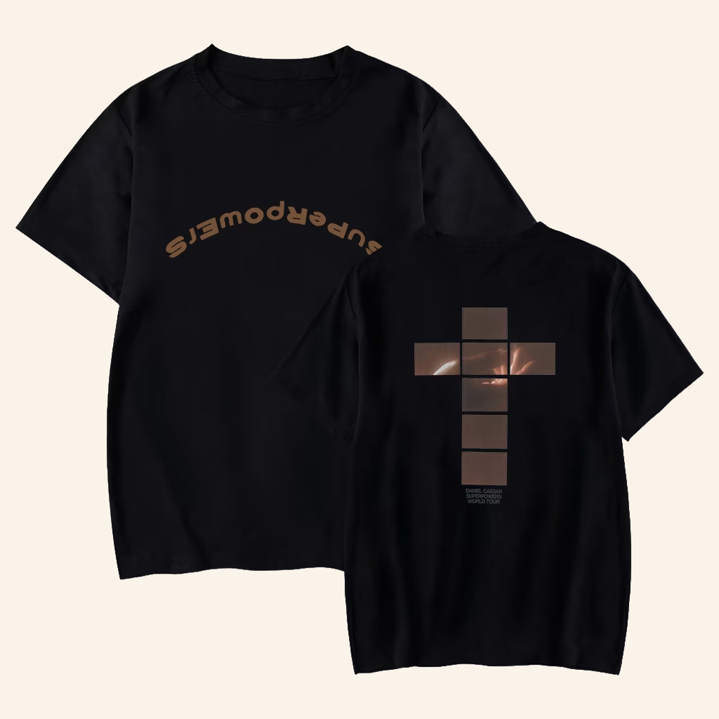Daniel Caesar Merch Superpowers World Cross Tour T-Shirt Gifts For Music Fans Daniel Caesar Merch Superpowers World Cross Tour T-Shirt Gifts For Music Fans