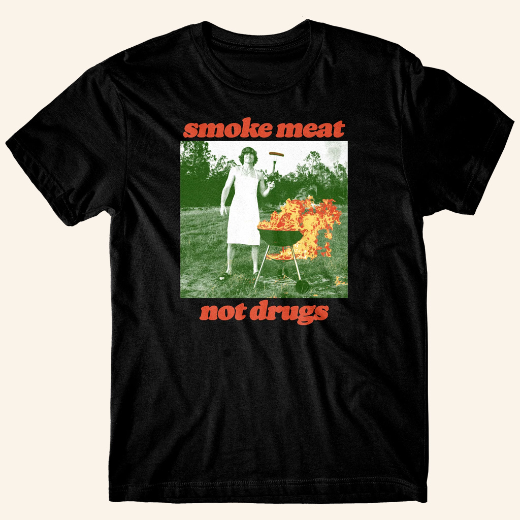 Danny Duncan Merch Smoke Meat Not Drugs Black T-Shirt Gift Ideas For Dad