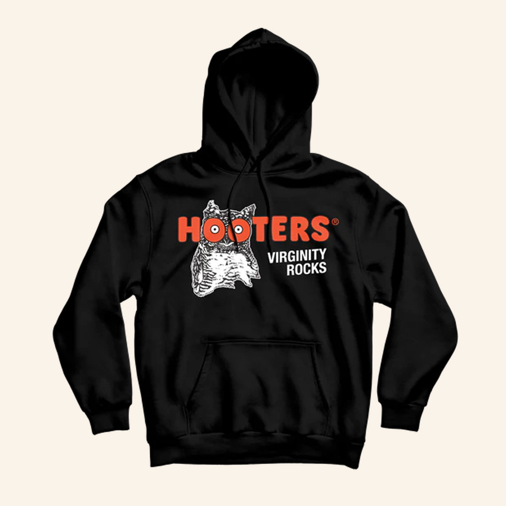 Danny Duncan Merch Virginity Rocks x Hooters Black Hoodie Christmas Gifts For Him Danny Duncan Merch Virginity Rocks x Hooters Black Hoodie Christmas Gifts For Him