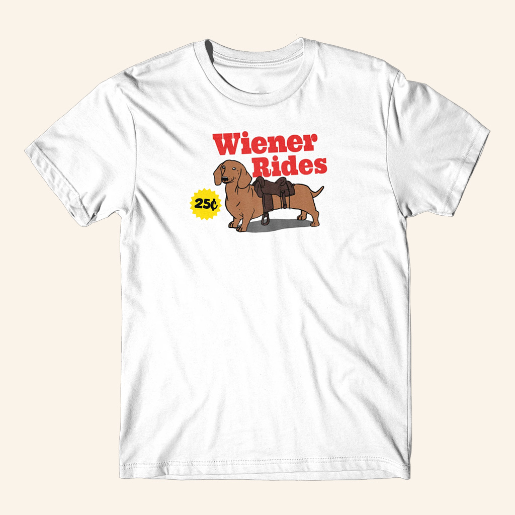 Danny Duncan Merch Wiener Rides White T-Shirt Gifts For Dudes