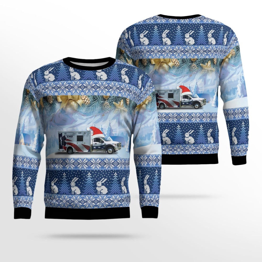 Danville Kentucky Boyle County EMS AOP Ugly Sweater Xmas Unisex Sweater Christmas Gifts For Men Women