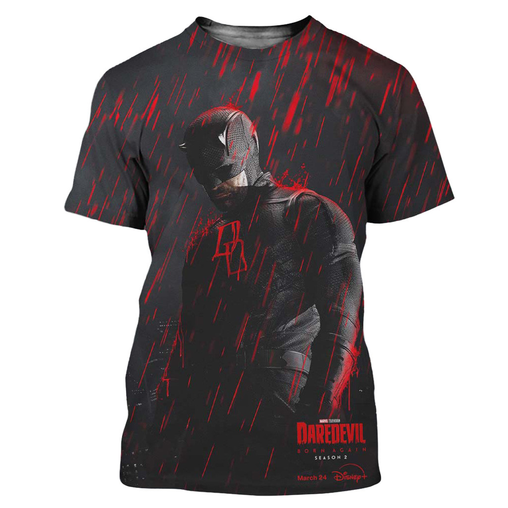 Daredevil Born Again Season 2 Premiering March 24 2026 First T-Shirt Daredevil Merch