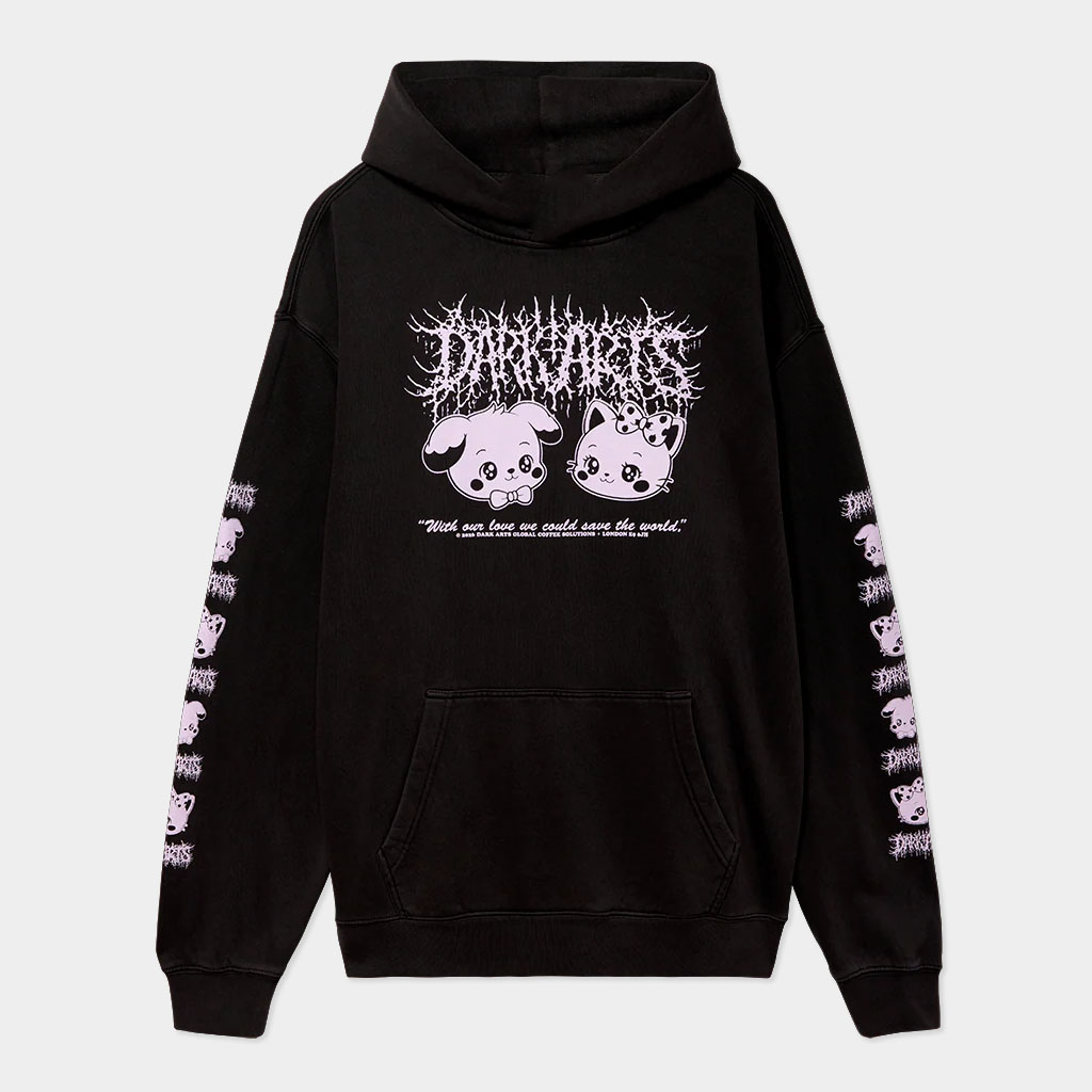 Dark Arts Coffee Merch Save The World With Love Hoodie Best Birthday Gift For Her