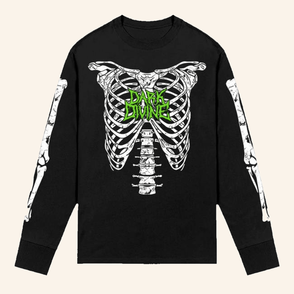 Dark Divine Merch Skeleton Long Sleeve T-Shirt Best Gifts For Him
