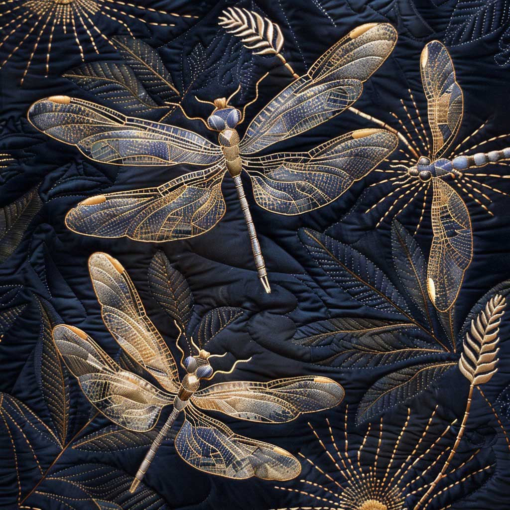 Dark Dragonfly Quilt Blanket Throw Blankets For Couch Christian Wedding Gifts