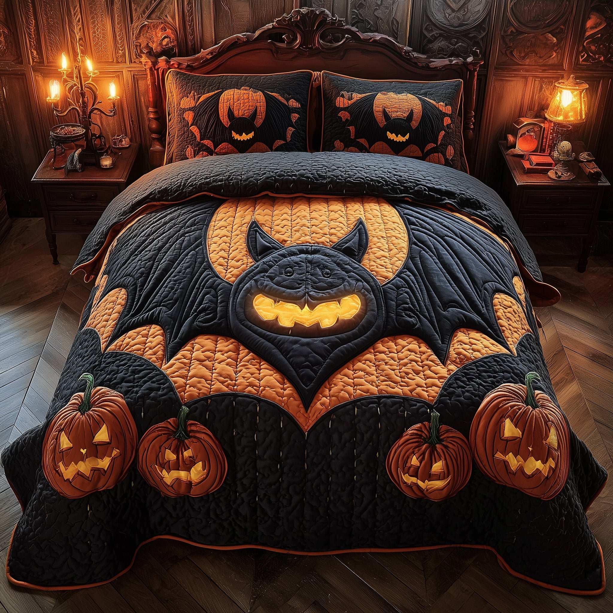 Dark Enchantment Quilted Bedding Set Wedding Gift
