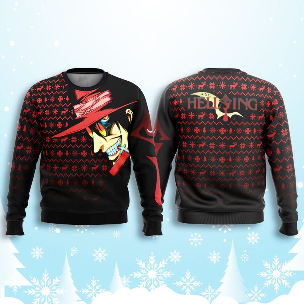 Dark Fantasy Hellsing Alucard Ugly Christmas Sweater Christmas Gifts For Guys