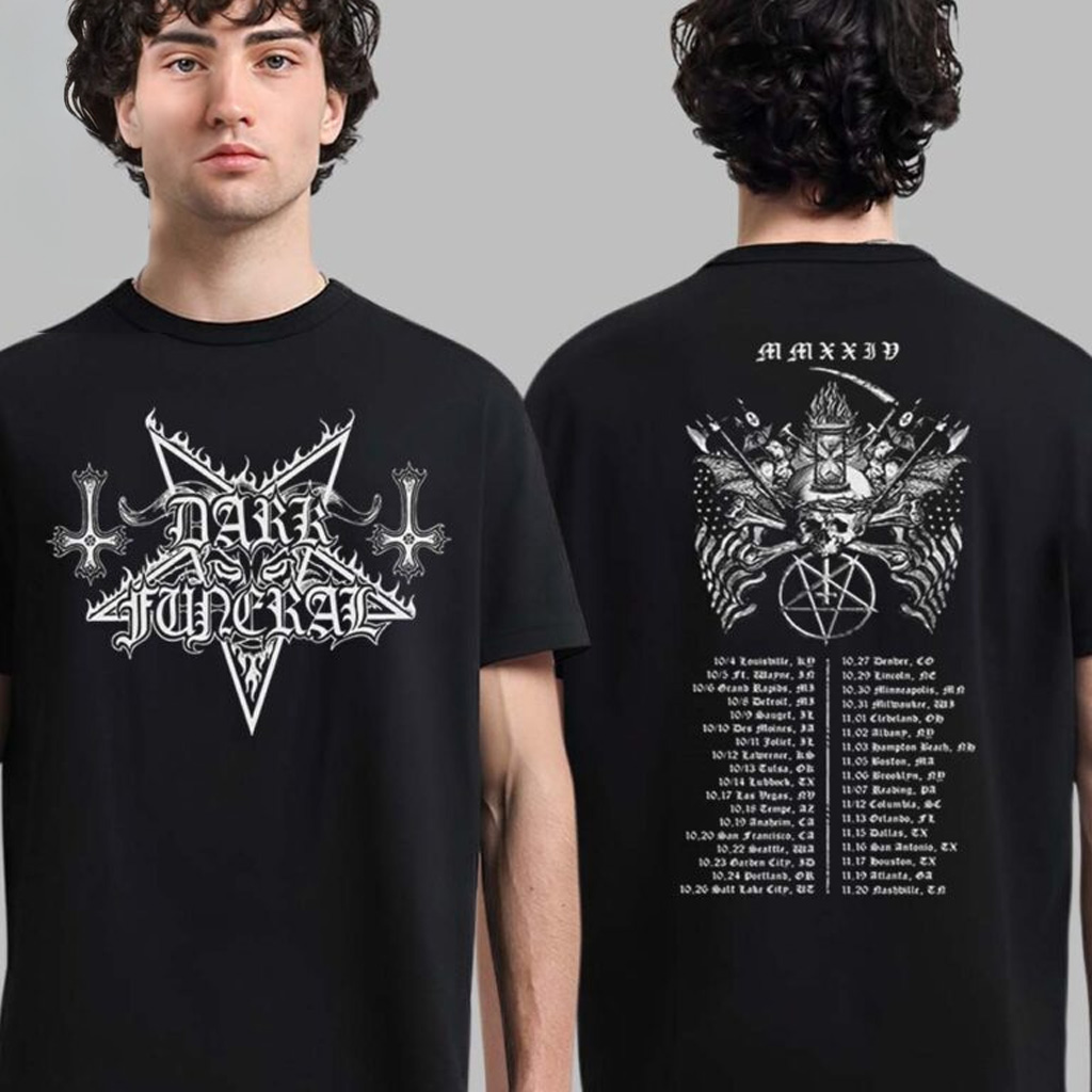 Dark Funeral VIP 2024 North American Tour Merch T-Shirt Gifts For Band Fans Dark Funeral VIP 2024 North American Tour Merch T-Shirt Gifts For Band Fans