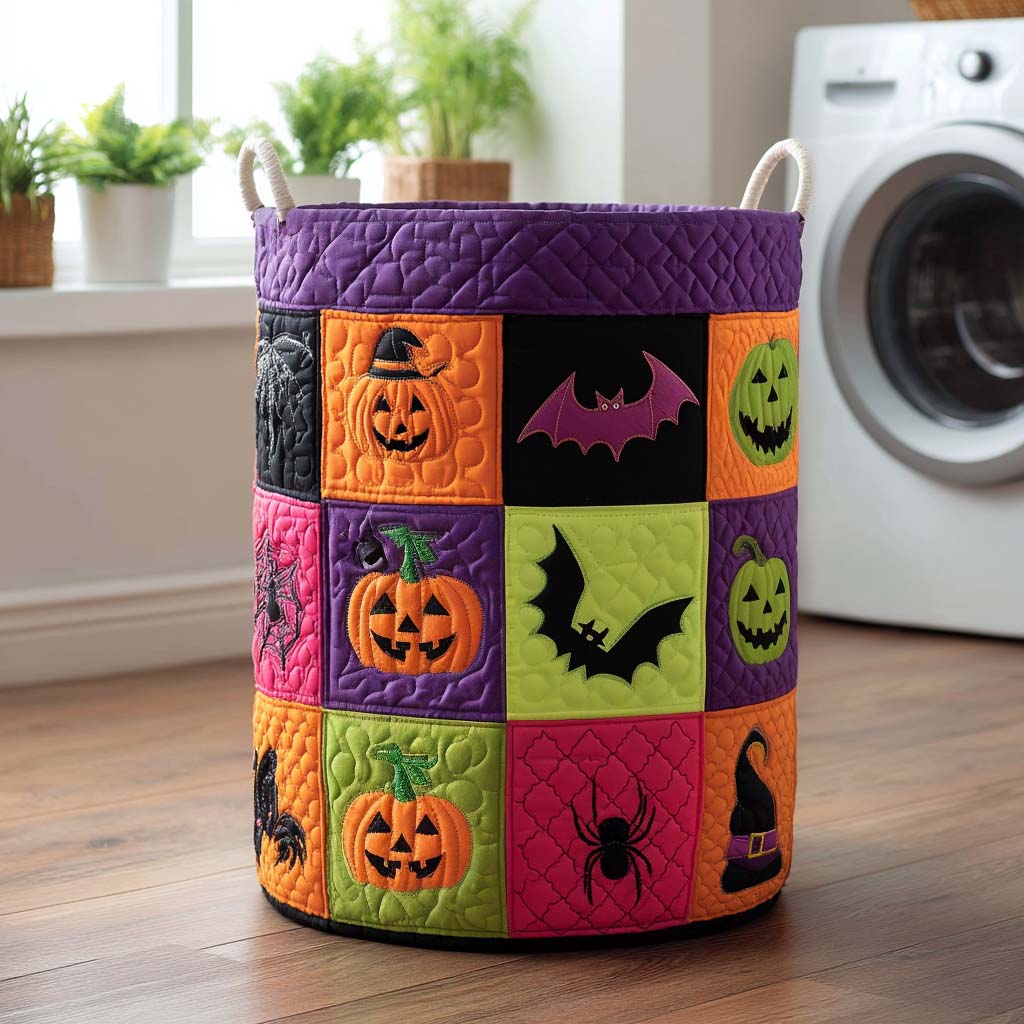 Dark Harvest Quilted Laundry Basket Merch For Him