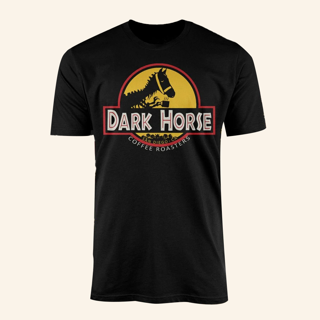Dark Horse Coffee Roasters Sore Merch Jurassic Horse T-Shirt Best Gifts For Dad