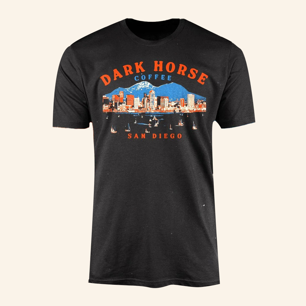 Dark Horse Coffee Roasters Sore Merch Skyline T-Shirt Gifts Ideas For Friends Dark Horse Coffee Roasters Sore Merch Skyline T-Shirt Gifts Ideas For Friends