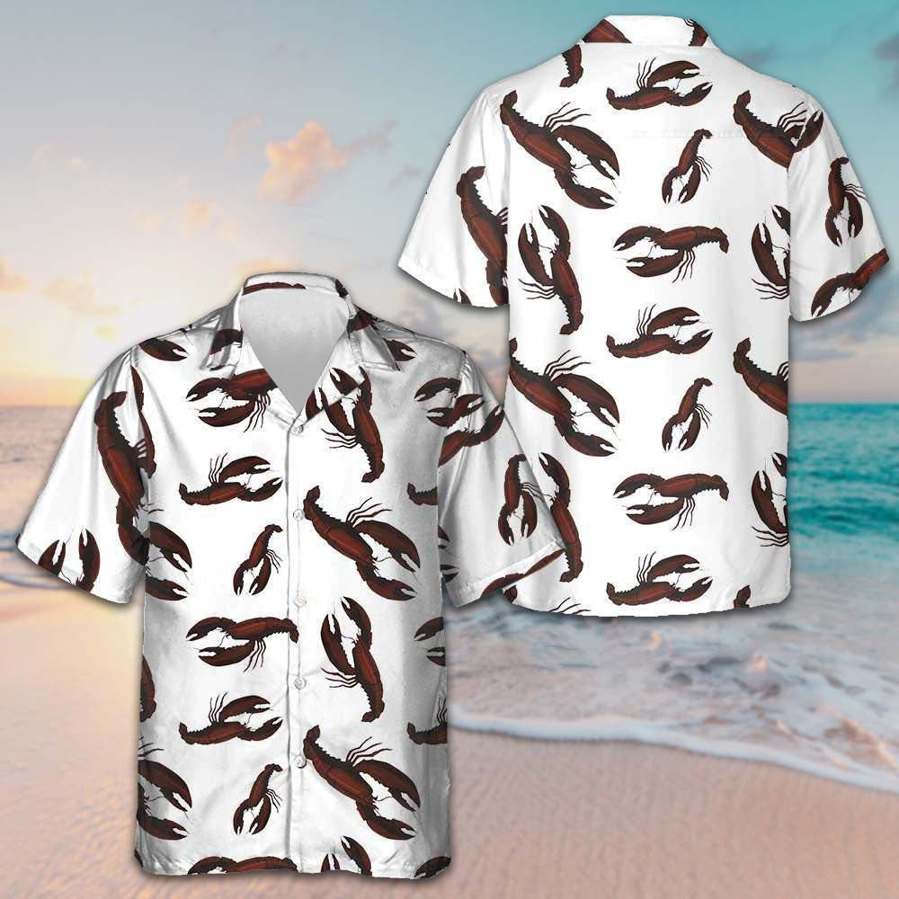 Dark Lobster Hawaiian Shirt Short Sleeve Button Up Beach Shirts Gifts For My Husband Dark Lobster Hawaiian Shirt Short Sleeve Button Up Beach Shirts Gifts For My Husband