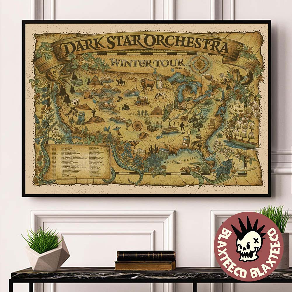 Dark Star Orchestra Winter Tour 2026 North America Schedule Dates Poster Bedroom Wall Art