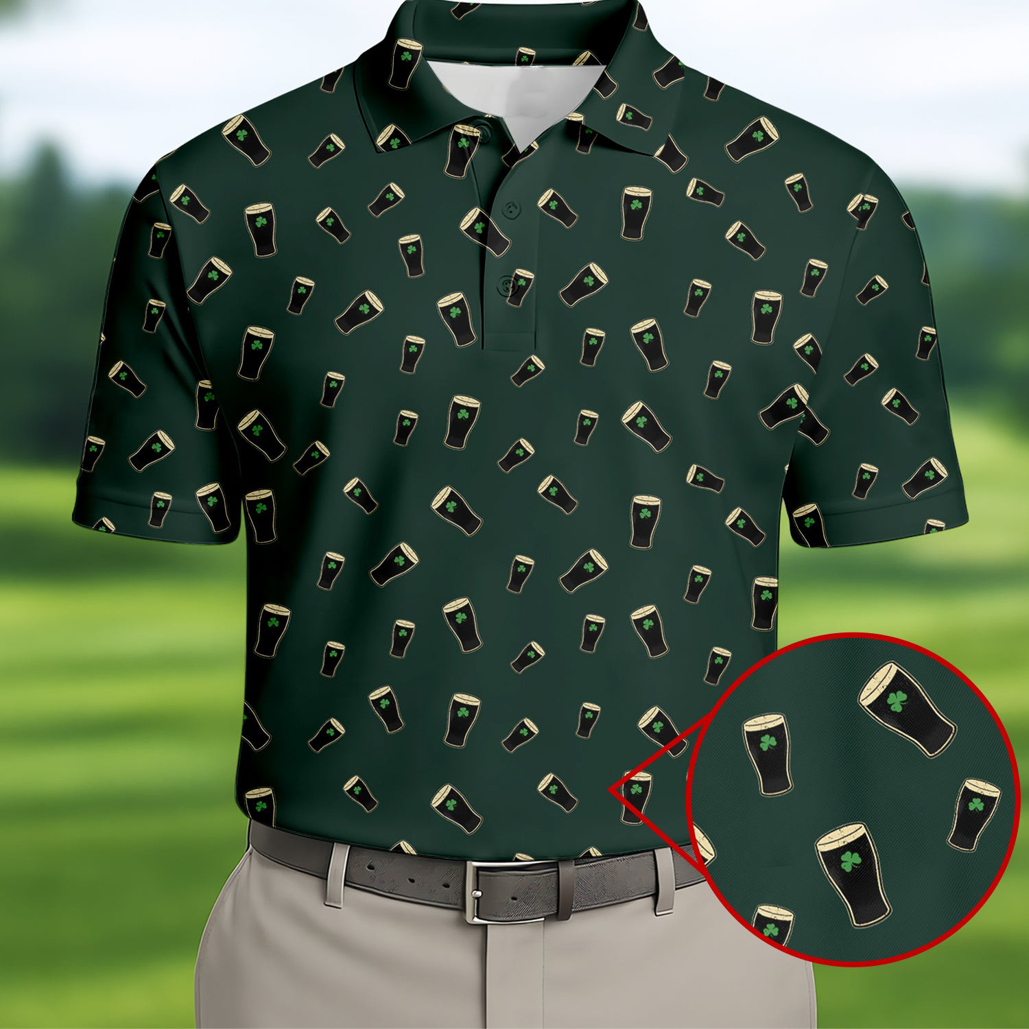 Dark Stout Beer St Patrick's Day Polo Shirt Best Golf Tops Present For Husband