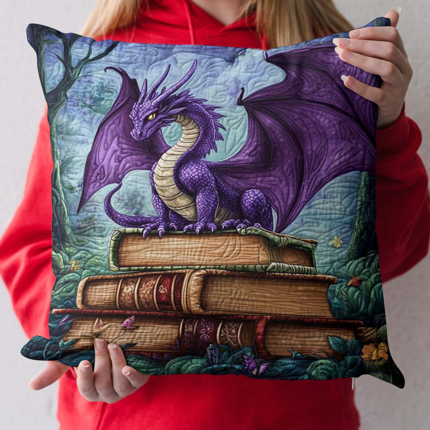 Darkwing Whisper Quilted Pillow Case Decorative Throw Pillow Case