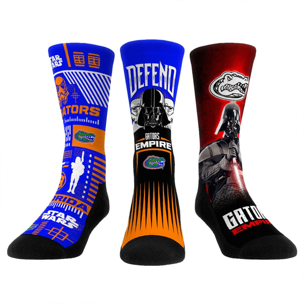 Darth Vader And Stormtrooper Florida Gators Rock Em Socks Star Wars Three-Pack Socks Set