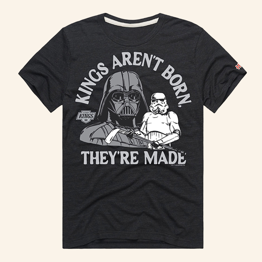 Darth Vader And Stormtroopers Los Angeles Kings X Star Wars Kings Aren't Born They're Made T-shirt