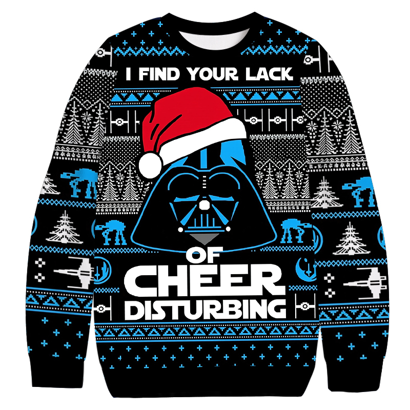 Darth Vader Christmas Ugly Sweatshirt Christmas Cozy Winter Wear Gift Ideas