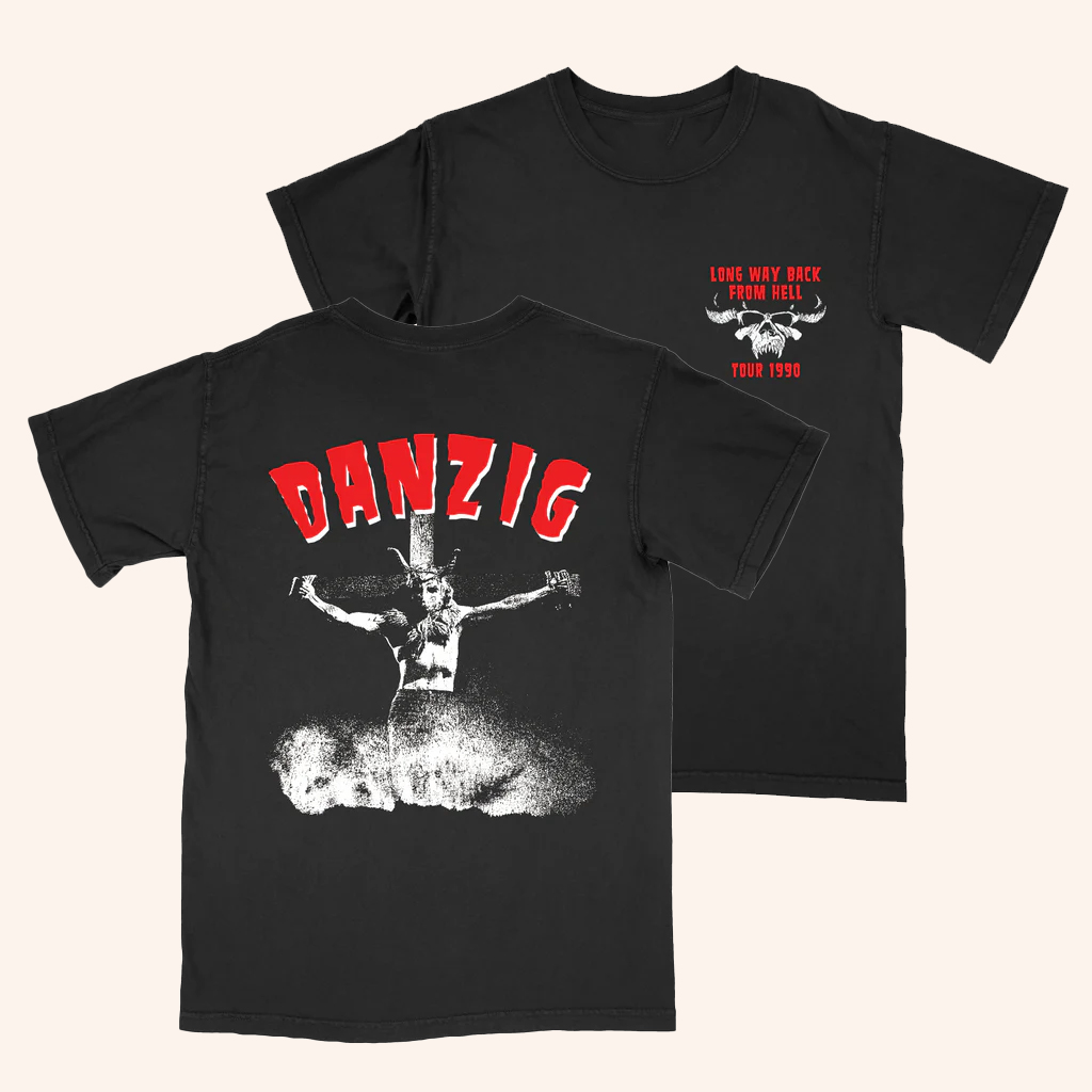 Das Bootleg 13 Merch Danzig Back From Hell 1990 Black T-Shirt Gifts For Music Lovers