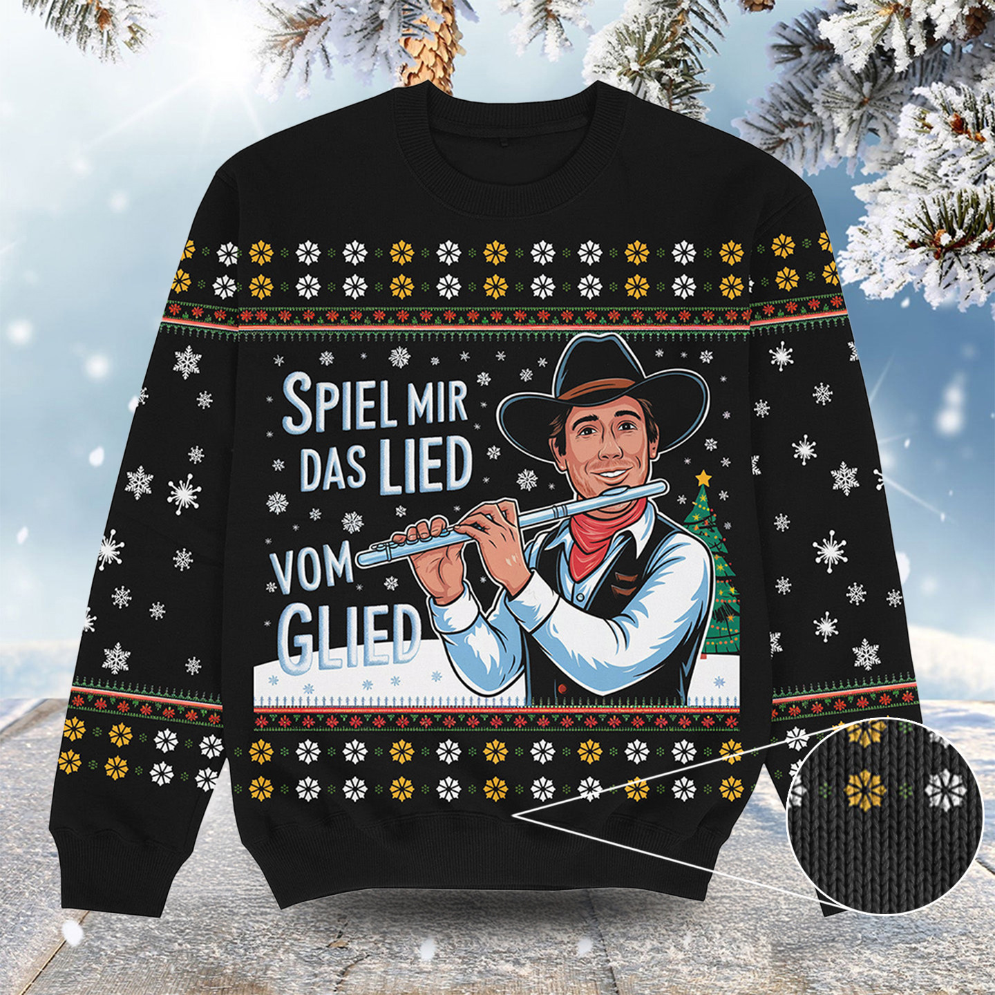 Das Lied Vom Glied Christmas Ugly Sweater Cute Xmas Apparel Secret Santa Gifts