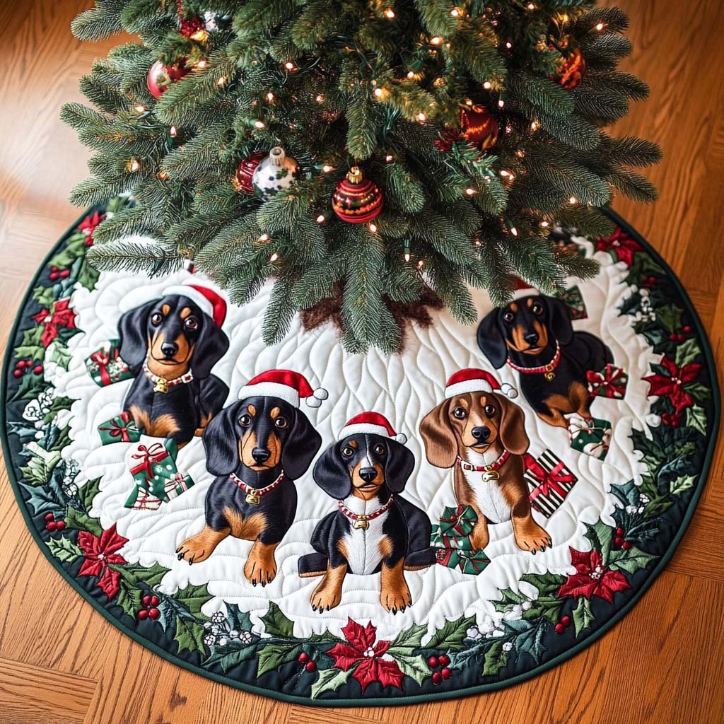 Dashie Dream Christmas Quilted Tree Skirt Cozy Holiday Home Decor