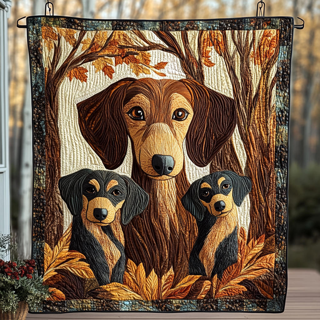 Dashing Dachshund Quilted Blanket Dog Gift Ideas For Dog Owners