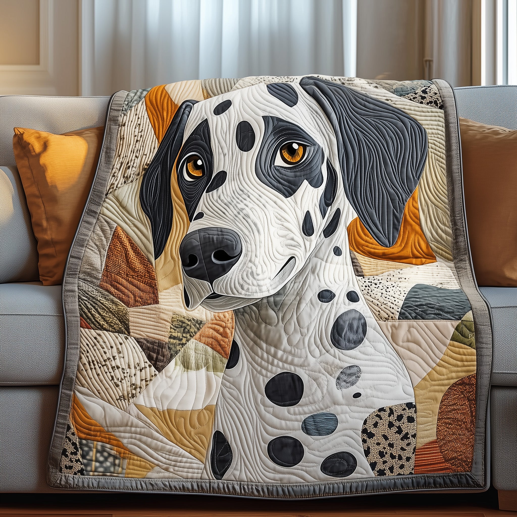 Dashing Dalmatian Quilted Blanket Couch Throw BlanketBest Gifts For Dog Lovers