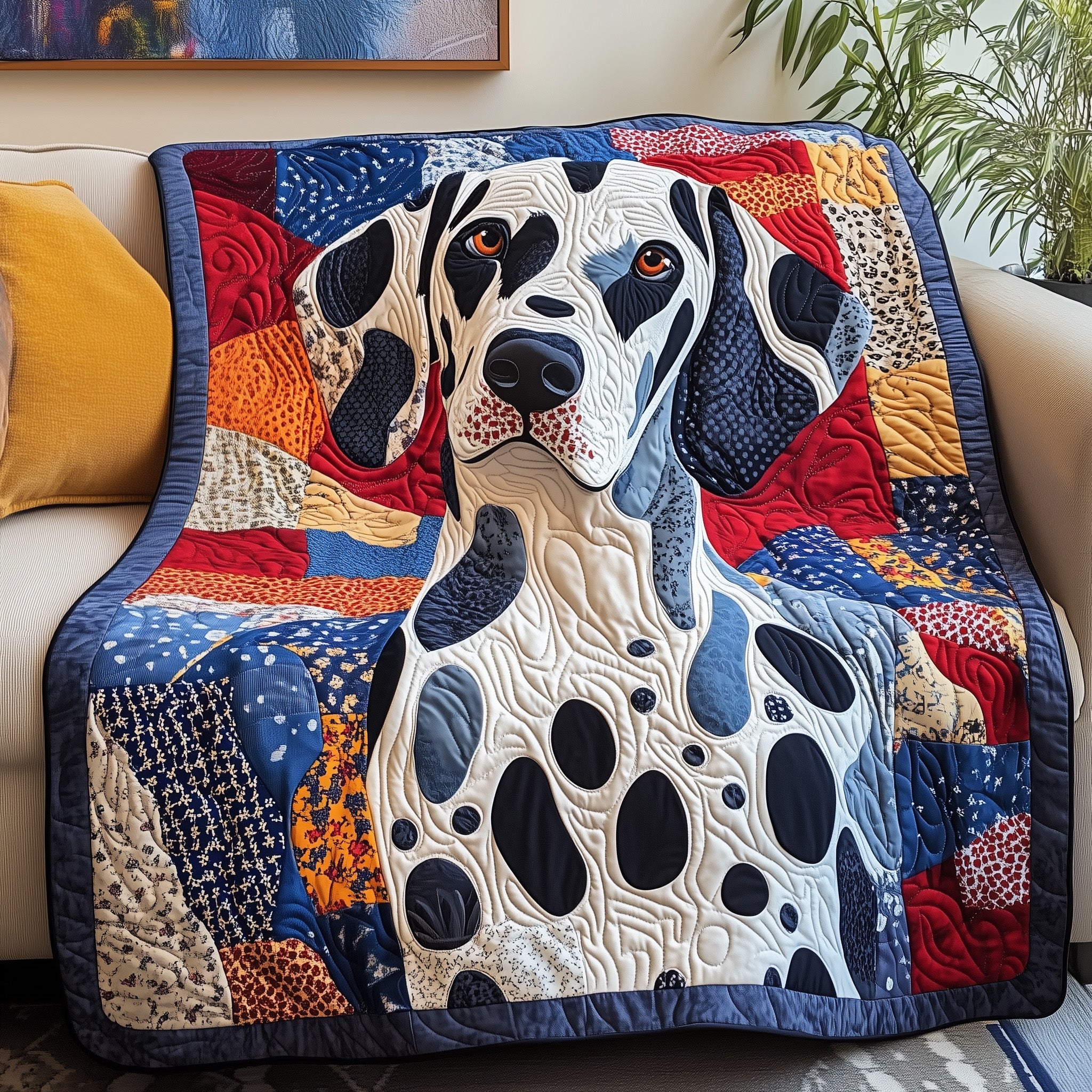 Dashing Dalmatian Quilted Blanket Couch Throw BlanketGreat Gifts For Dog Lovers