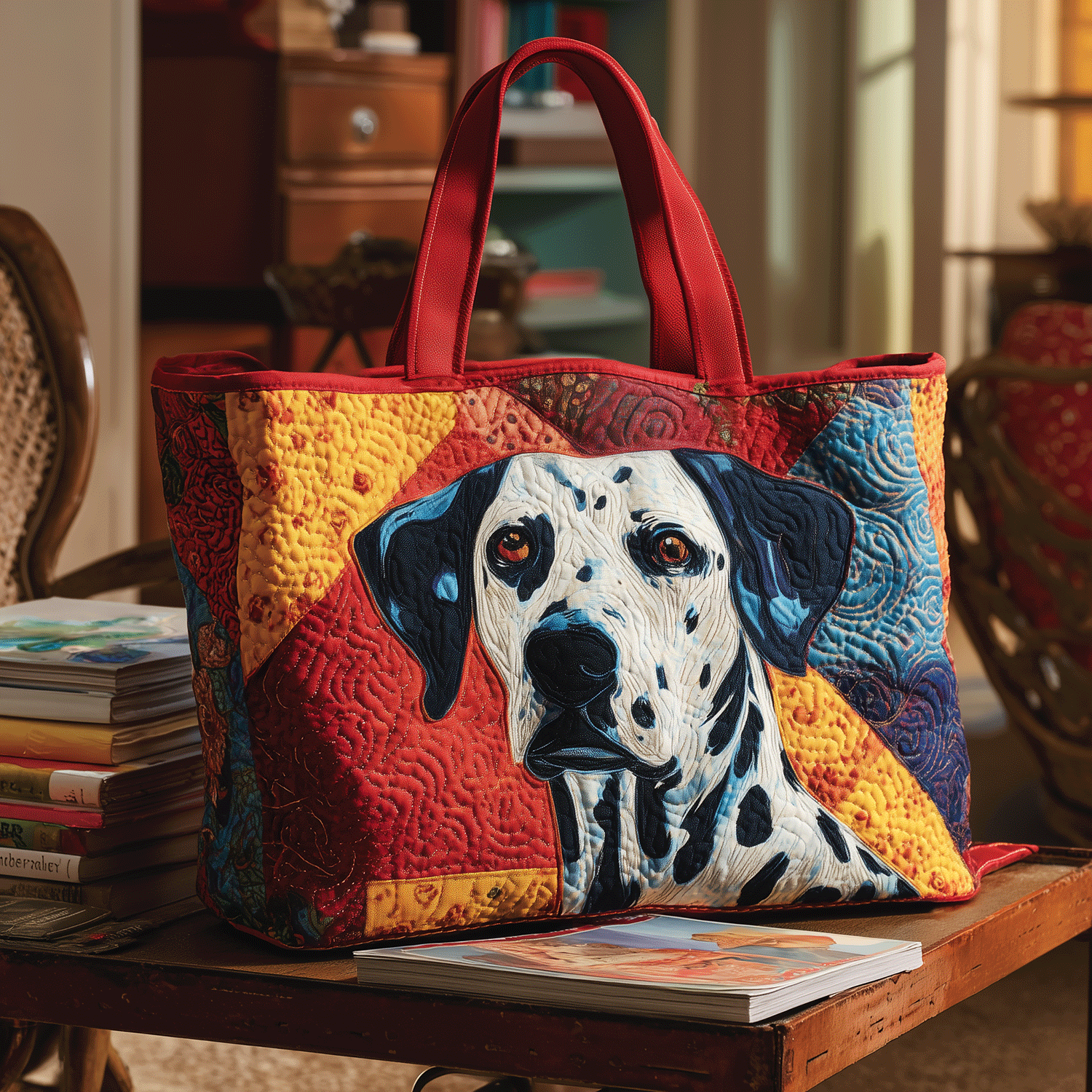 Dashing Dalmatian Quilted Tote Bag Dog Themed Gifts