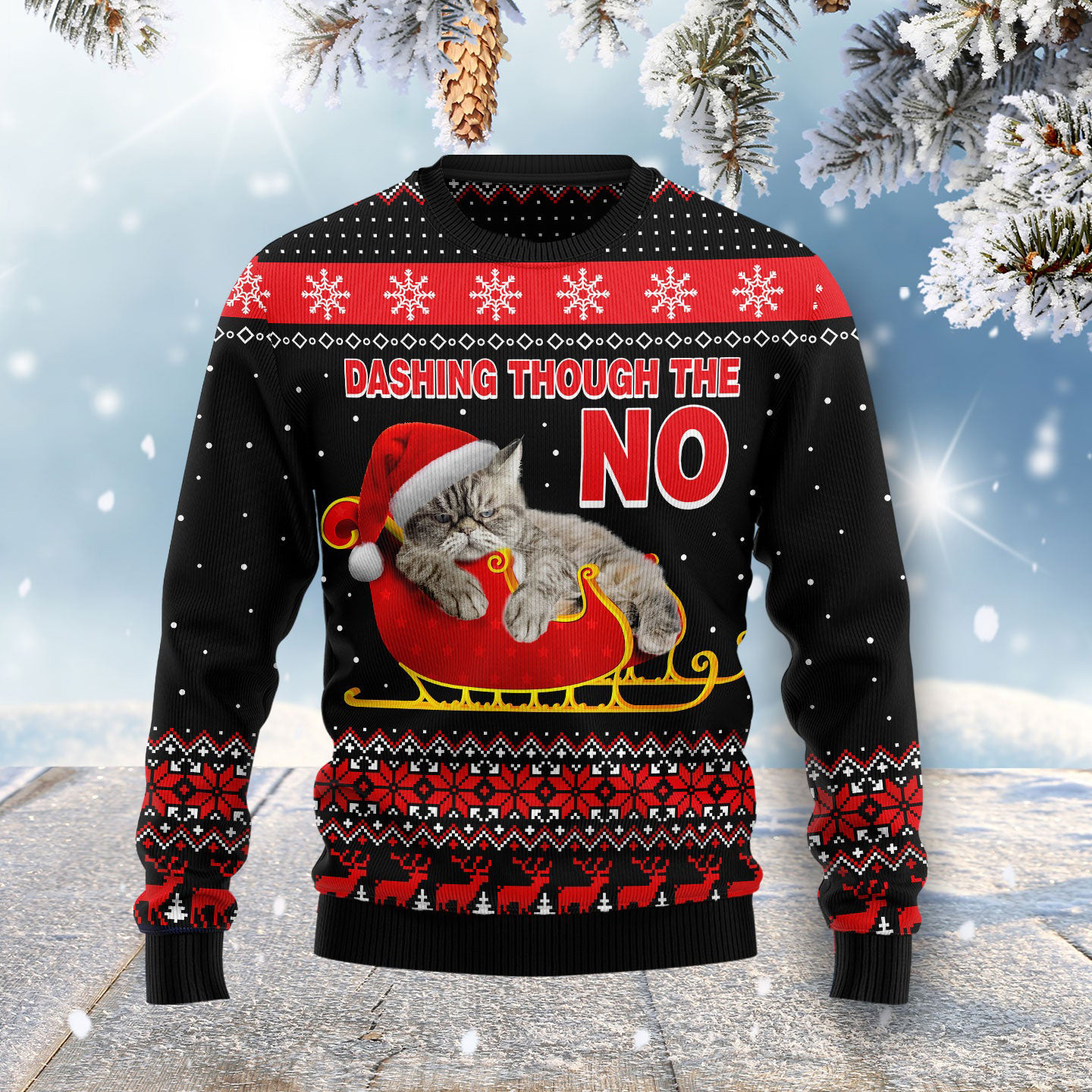 Dashing Through The No Ugly Christmas Sweater Cool Xmas Apparel Dachshund Dad Gifts