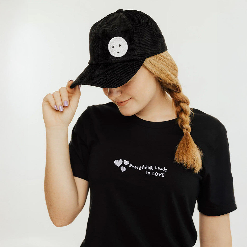 Date Everything Merch Embroidered Everything Leads To Love Black T-Shirt Gifts For Girlfriend Date Everything Merch Embroidered Everything Leads To Love Black T-Shirt Gifts For Girlfriend